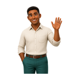 Local Belizean host waving illustration