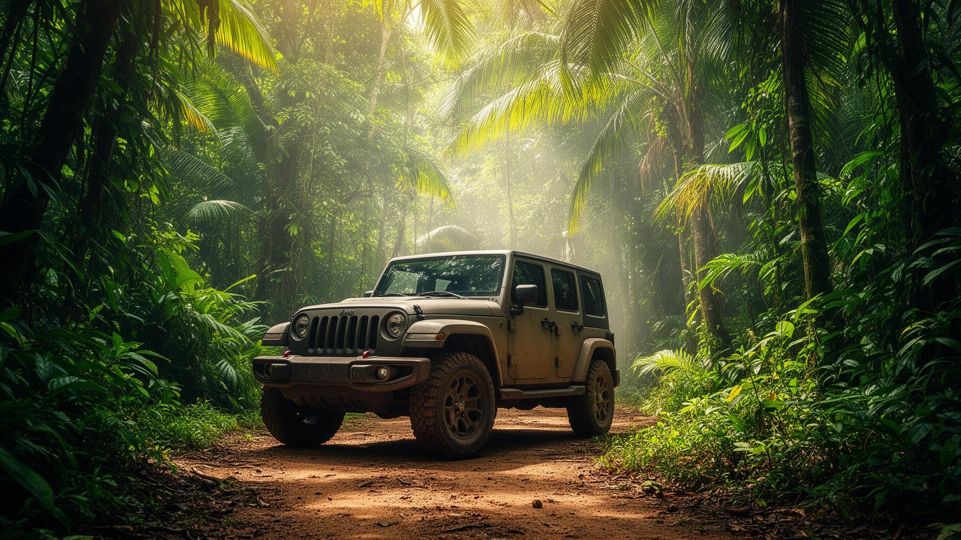 A TripX rental vehicle on a Belize road